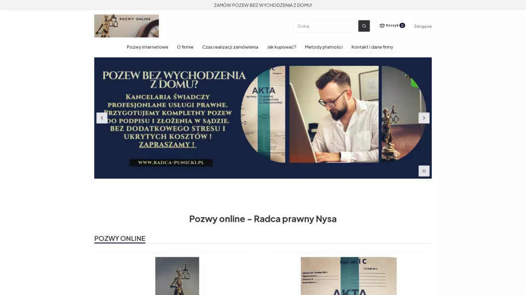 Pozwy Online - podgląd