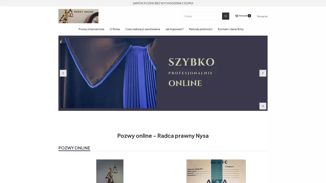 Pozwy Online - podgląd