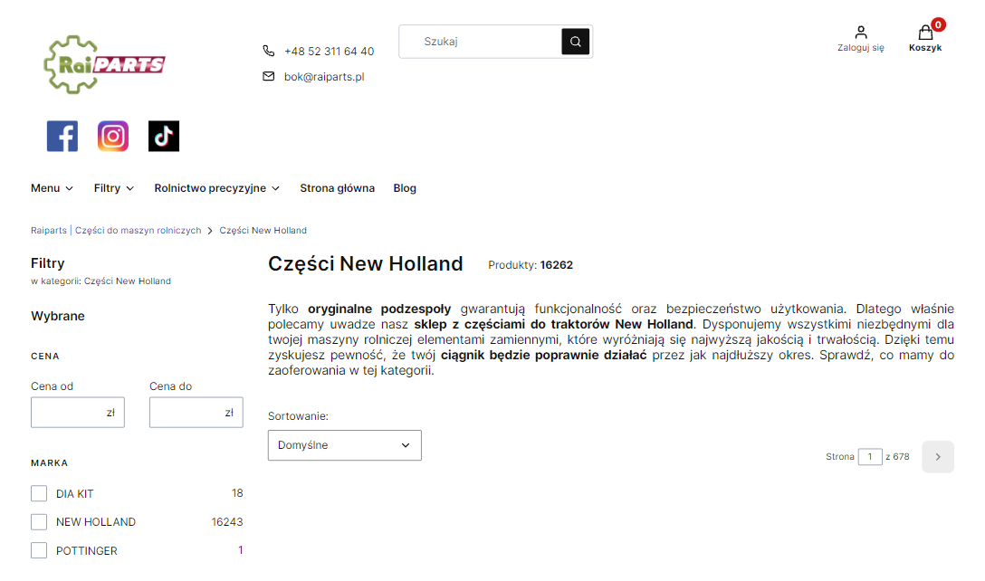 Jak dobrać części New Holland do konkretnego modelu maszyny?