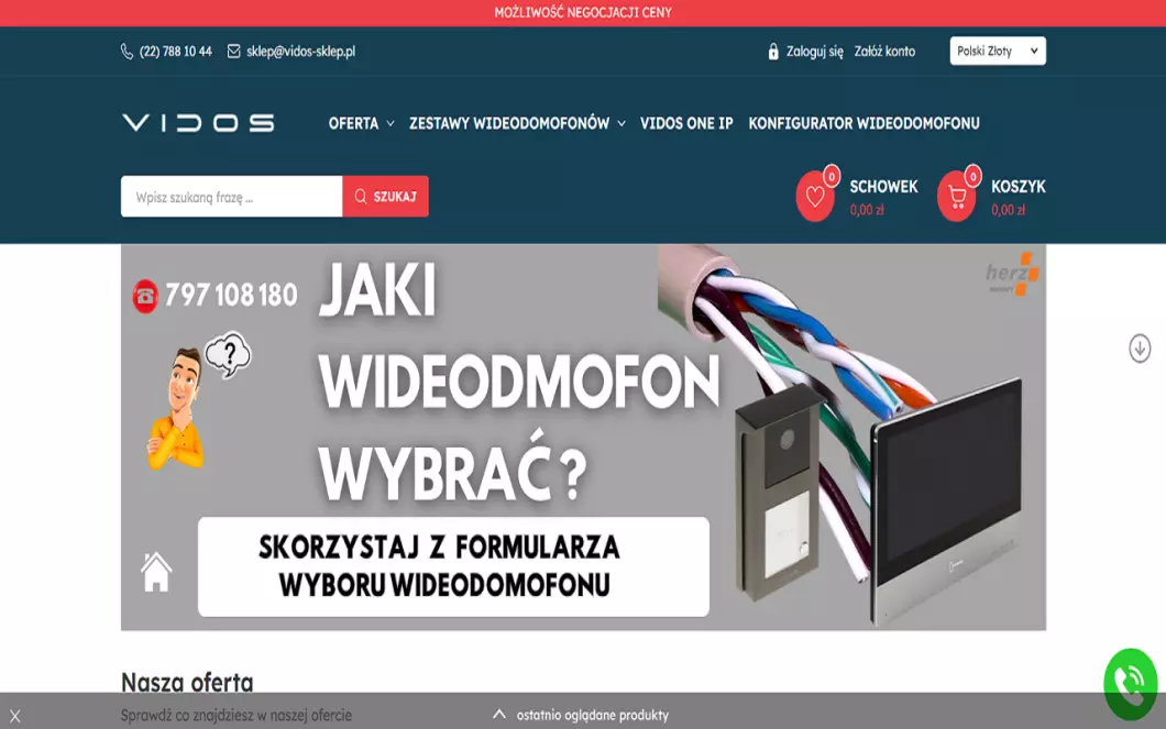 Wideodomofony Vidos-Sklep - podgląd