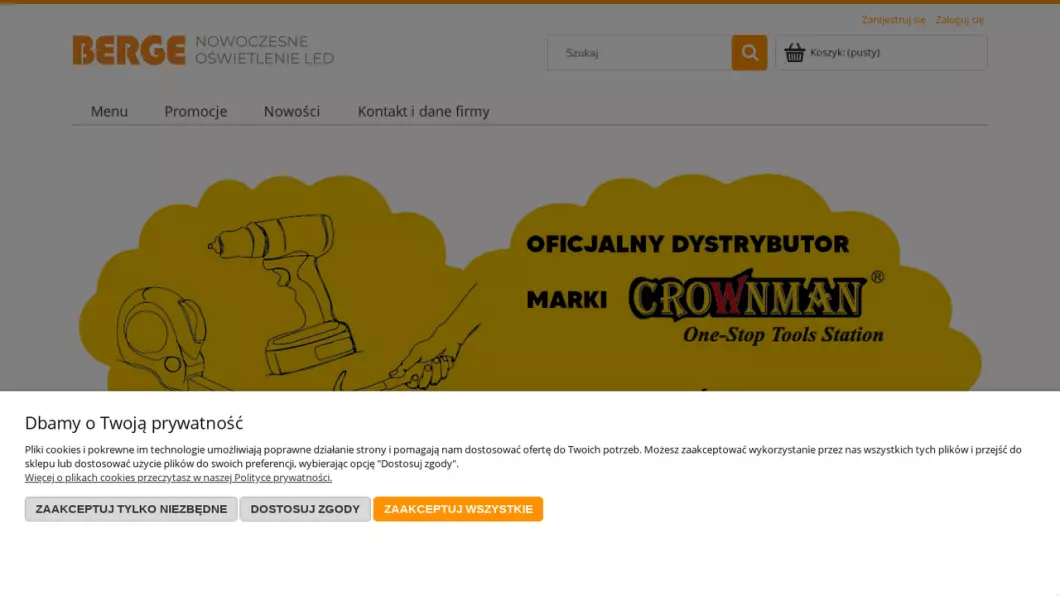 Oświetlenie LED BERGE - podgląd